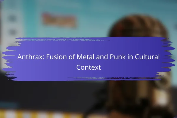 Anthrax: Fusion of Metal and Punk in Cultural Context