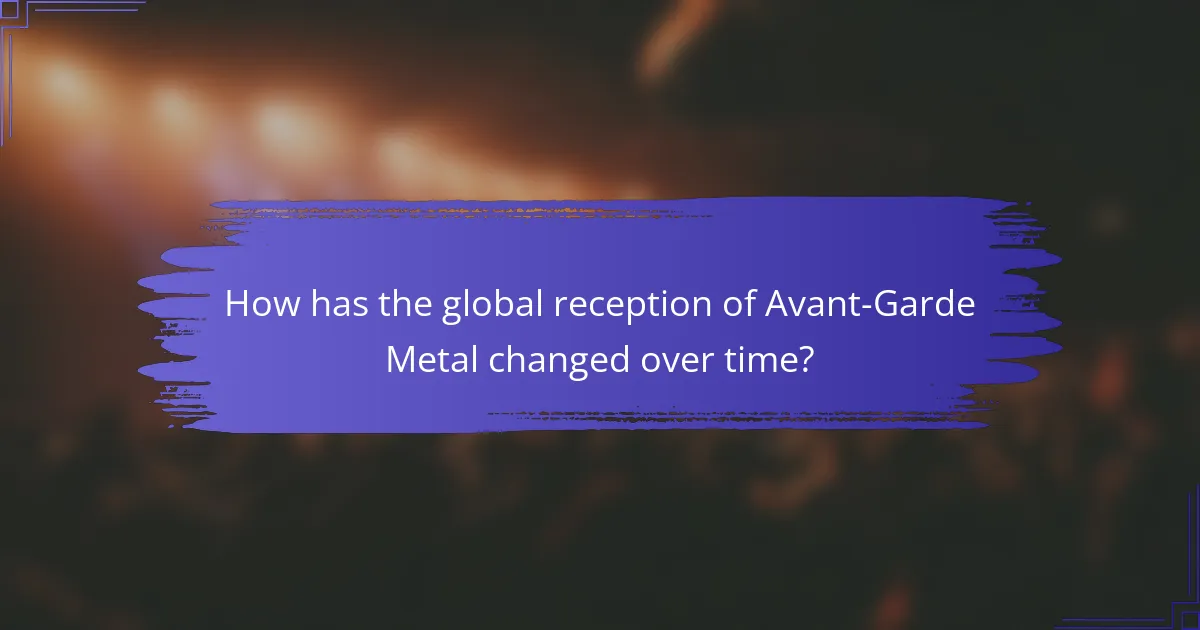 How has the global reception of Avant-Garde Metal changed over time?