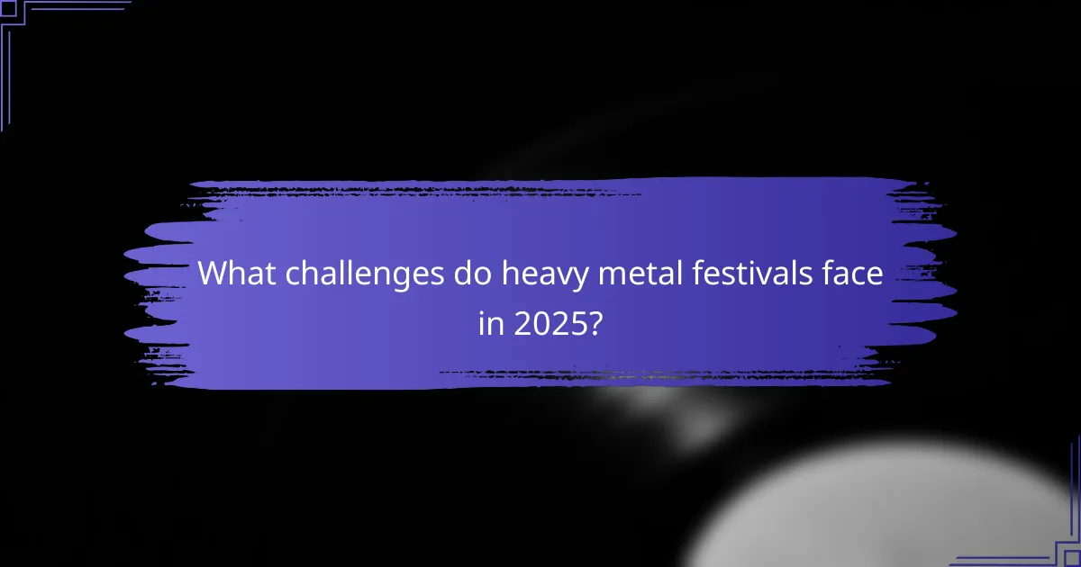 What challenges do heavy metal festivals face in 2025?